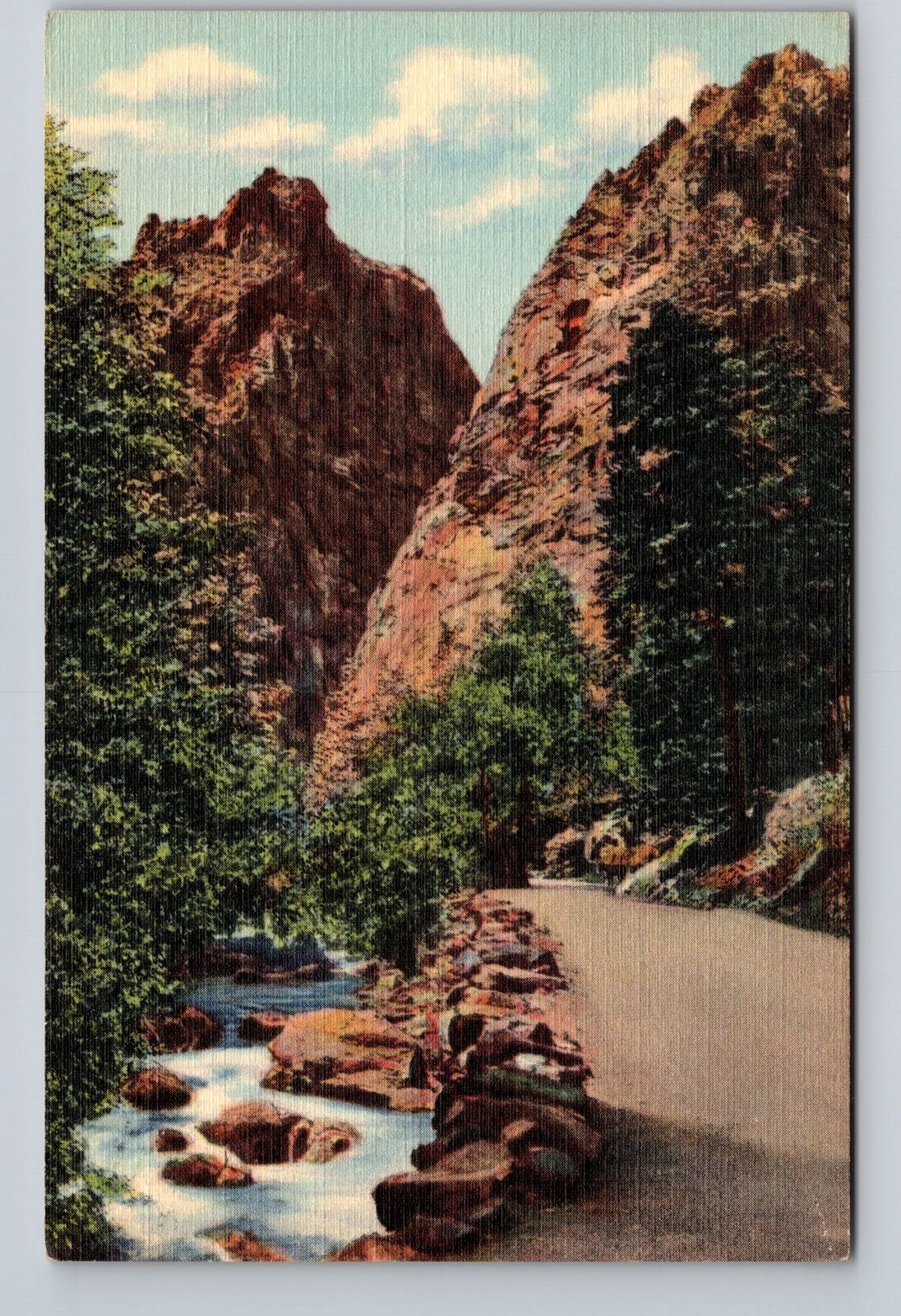 Colorado Springs CO-Colorado, S Cheyenne Canon Pillars Hercules Vintage Postcard