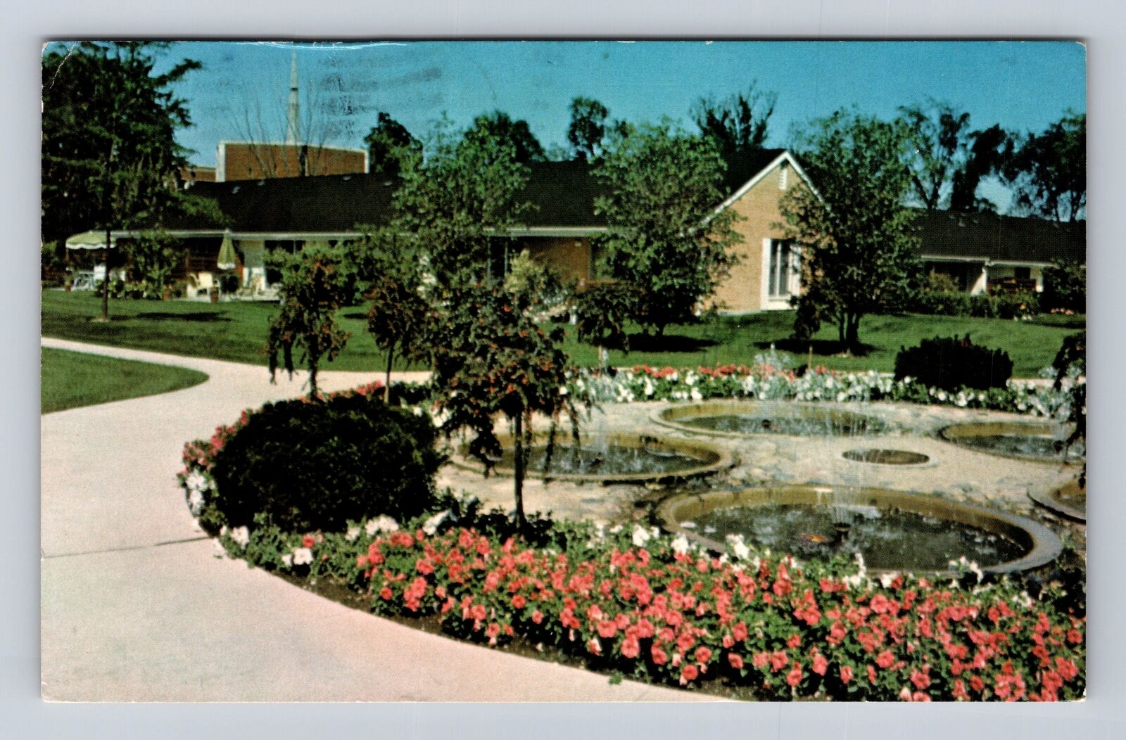 Evanston IL-Illinois Presbyterian Home Trinity Court Townhouses Vintage Postcard