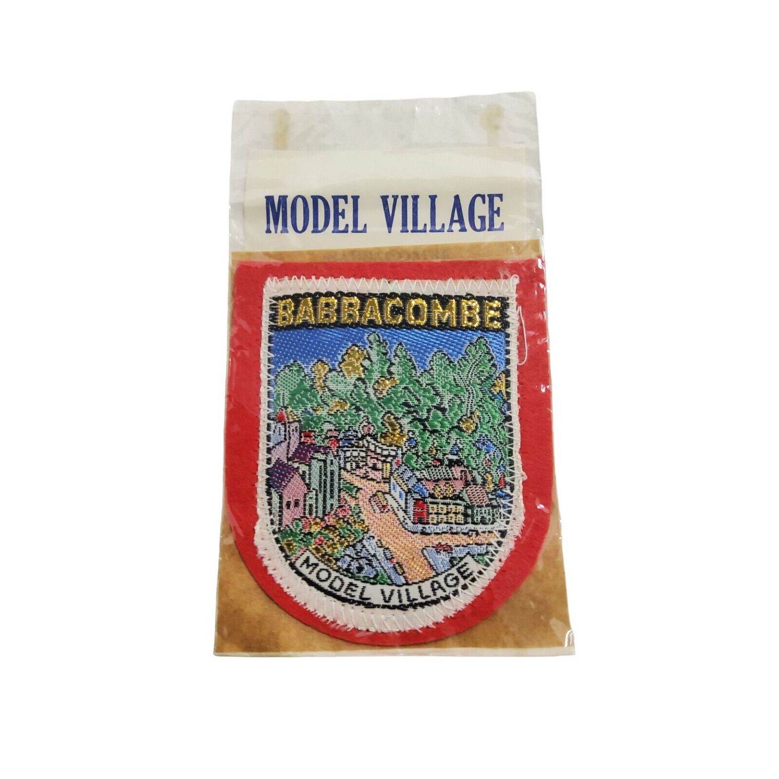 Vintage 1970\'s Babbacombe England Travel Souvenir Embroidered Sew - On Cloth Bad