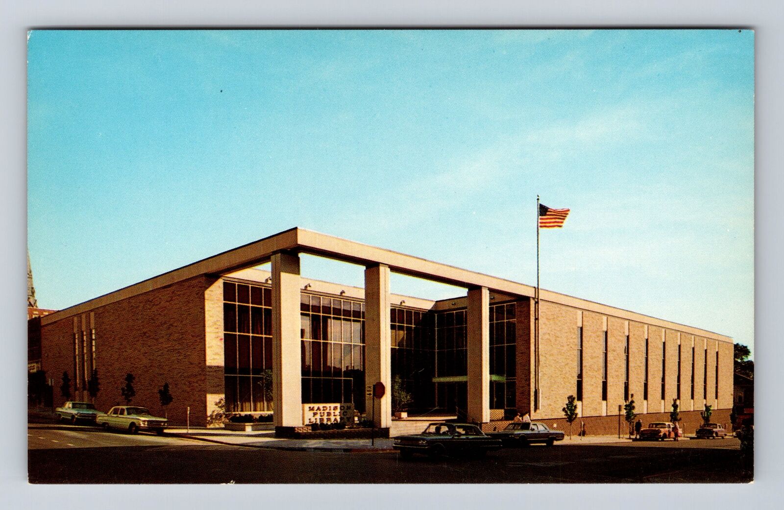 Madison WI-Wisconsin, Madison Public Library, Vintage Souvenir Postcard