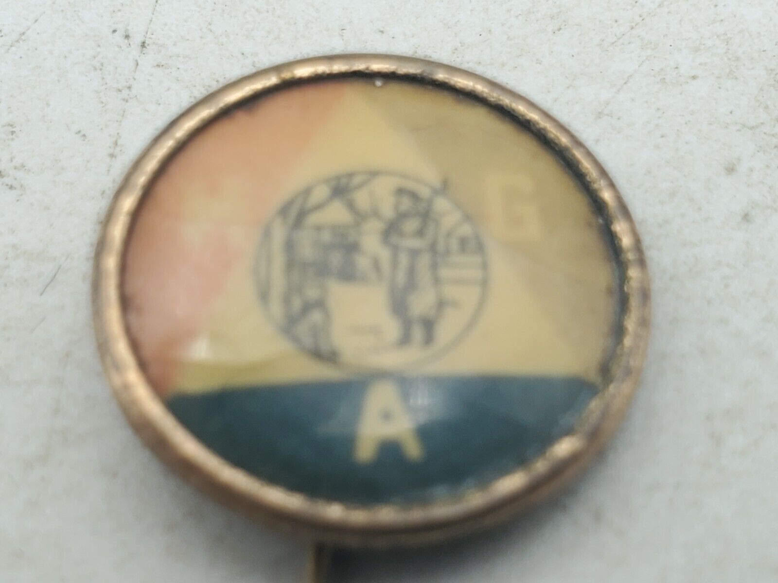 1896 Vtg Antique HGA Honor Guard Academy Badge Button Pin Pinback Whitehead B9