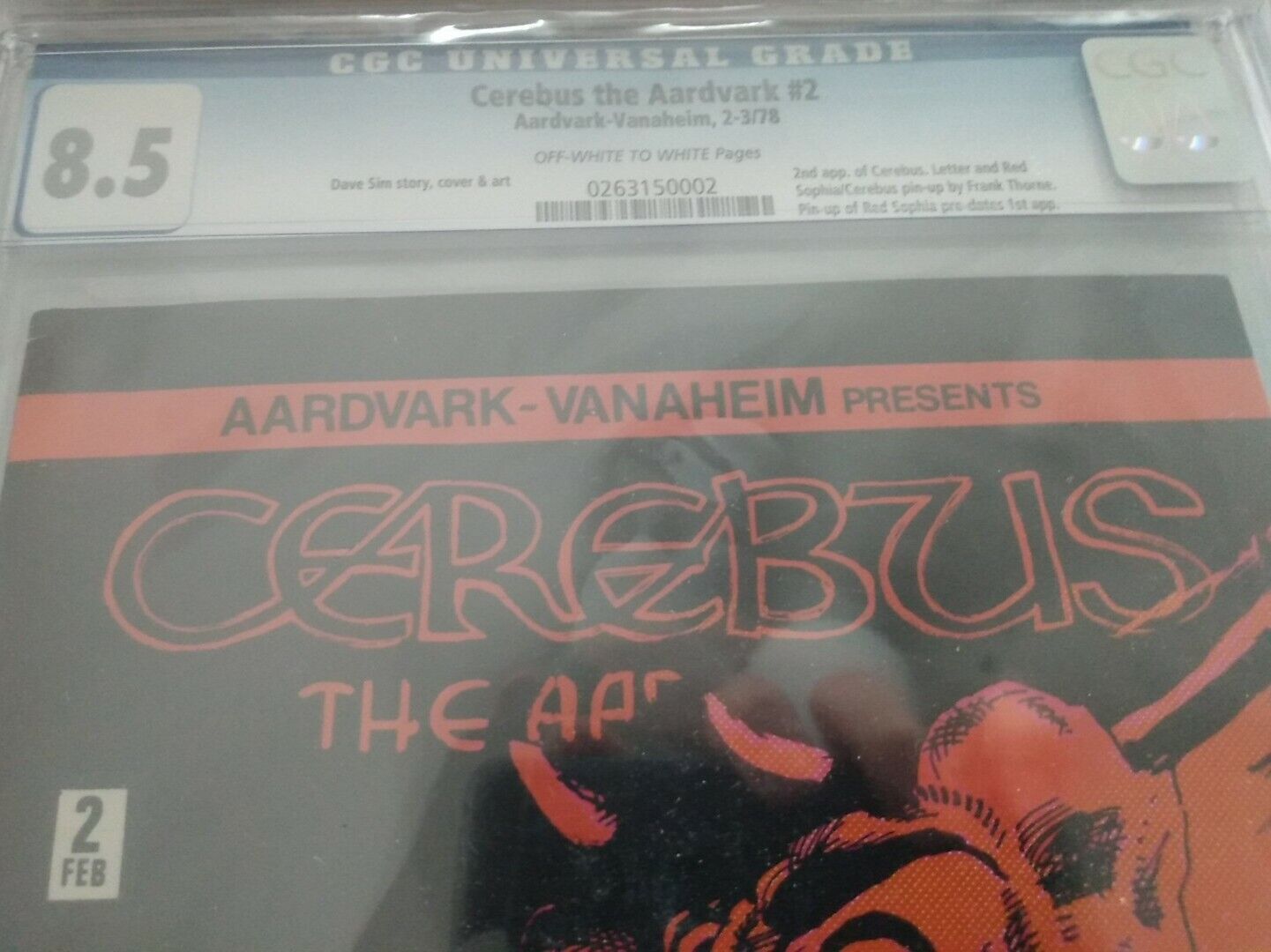 Cerebus The Aardvark #2 CGC 8.5