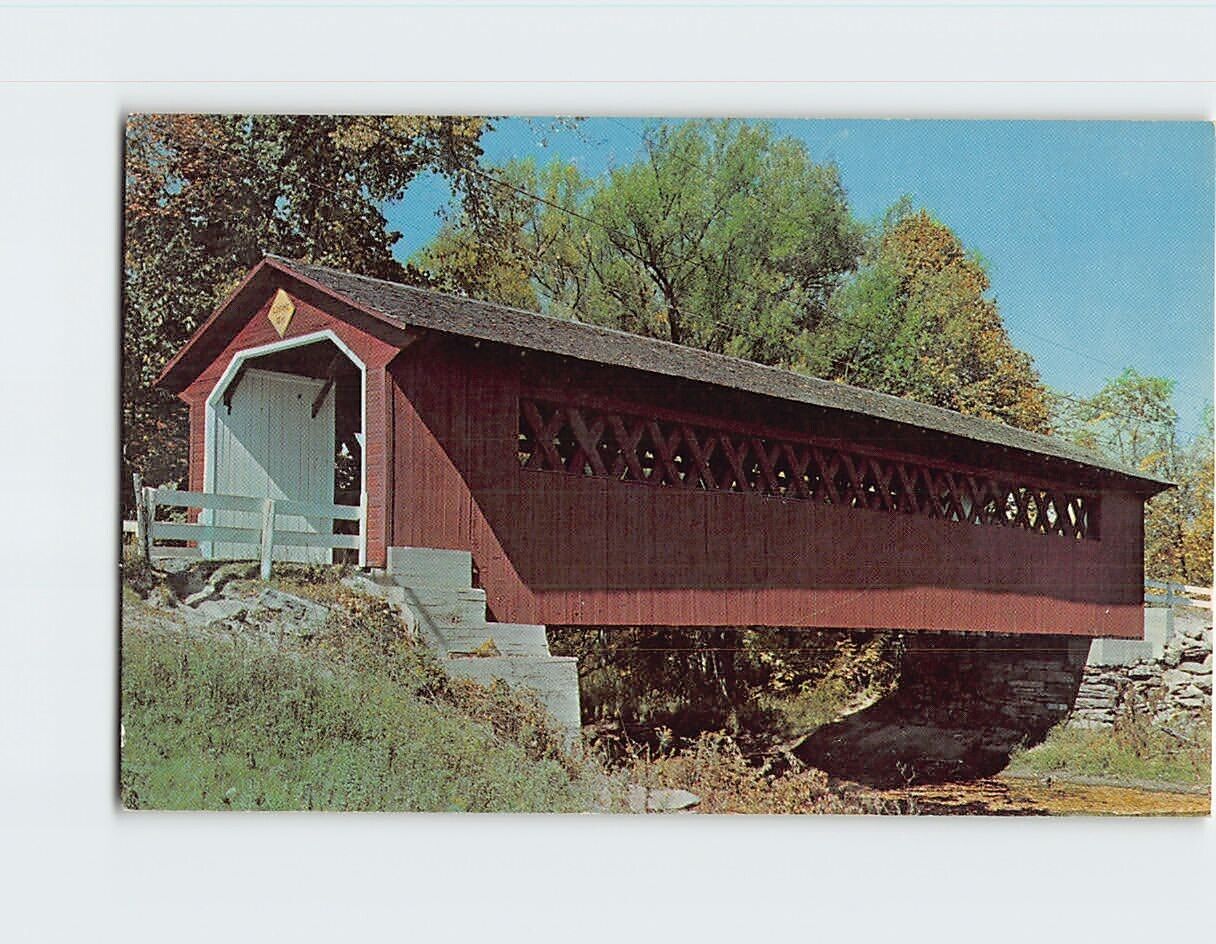 Postcard Covered Bridge Nature Scene