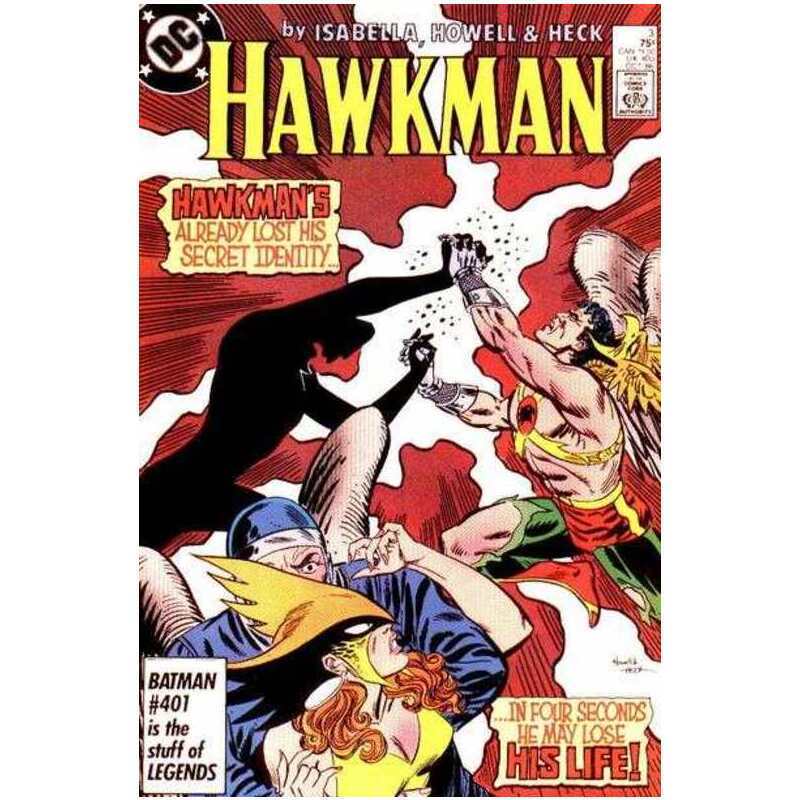 Hawkman #3  - 1986 series DC comics VF minus Full description below [t^