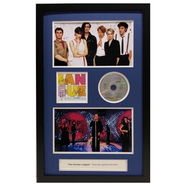 The Human League Signed Hysteria CD Album in Framed Presentation