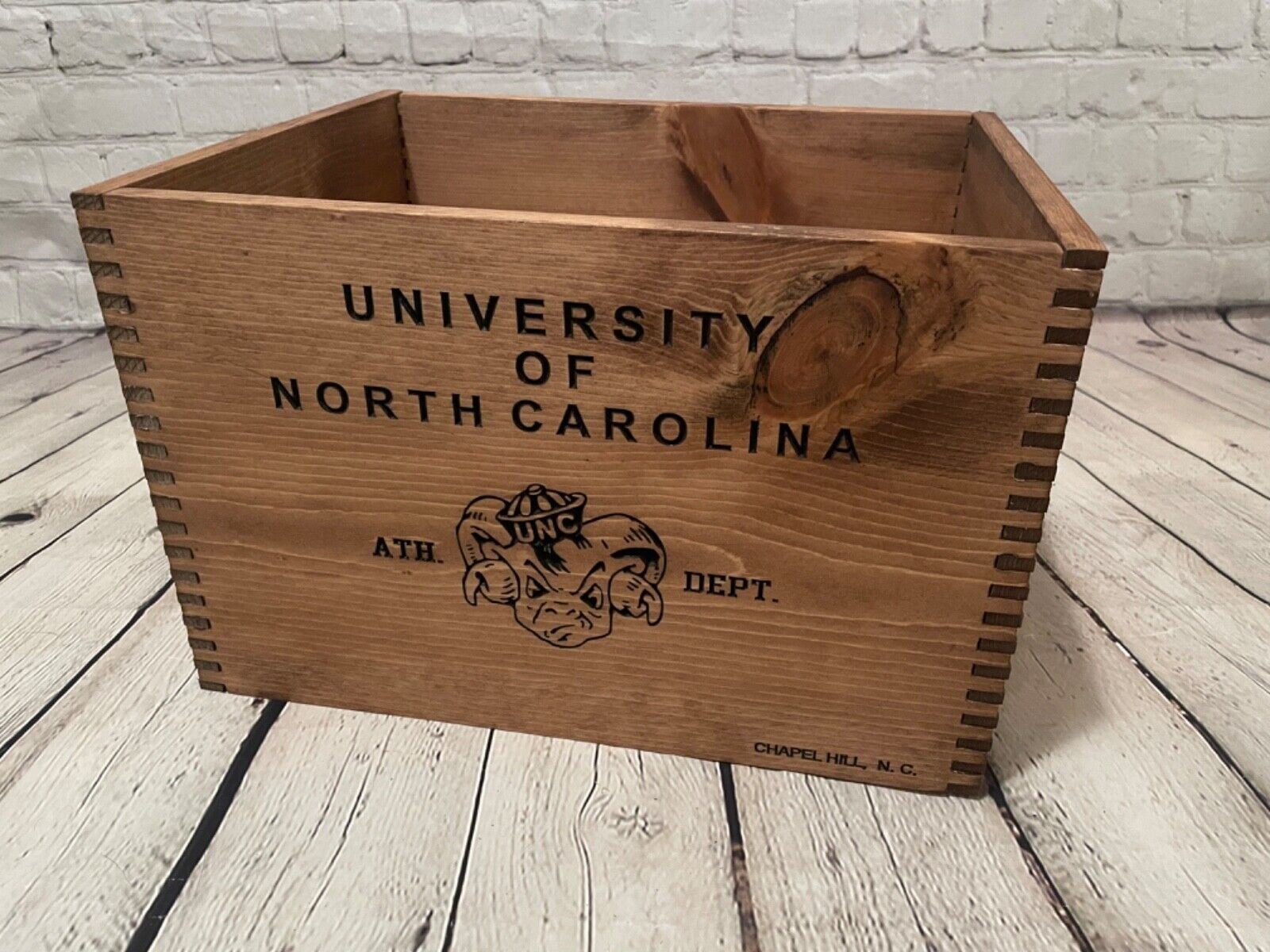 Vintage University of North Carolina UNC Crate Replica - Man-cave, Storage