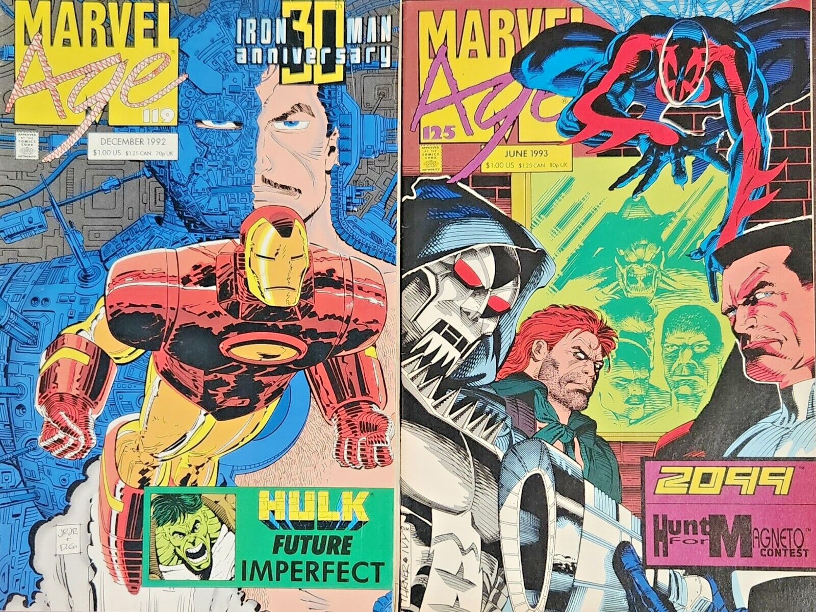 MARVEL AGE Marvel Comics 1992 - 1993 Issues: 119 and 125