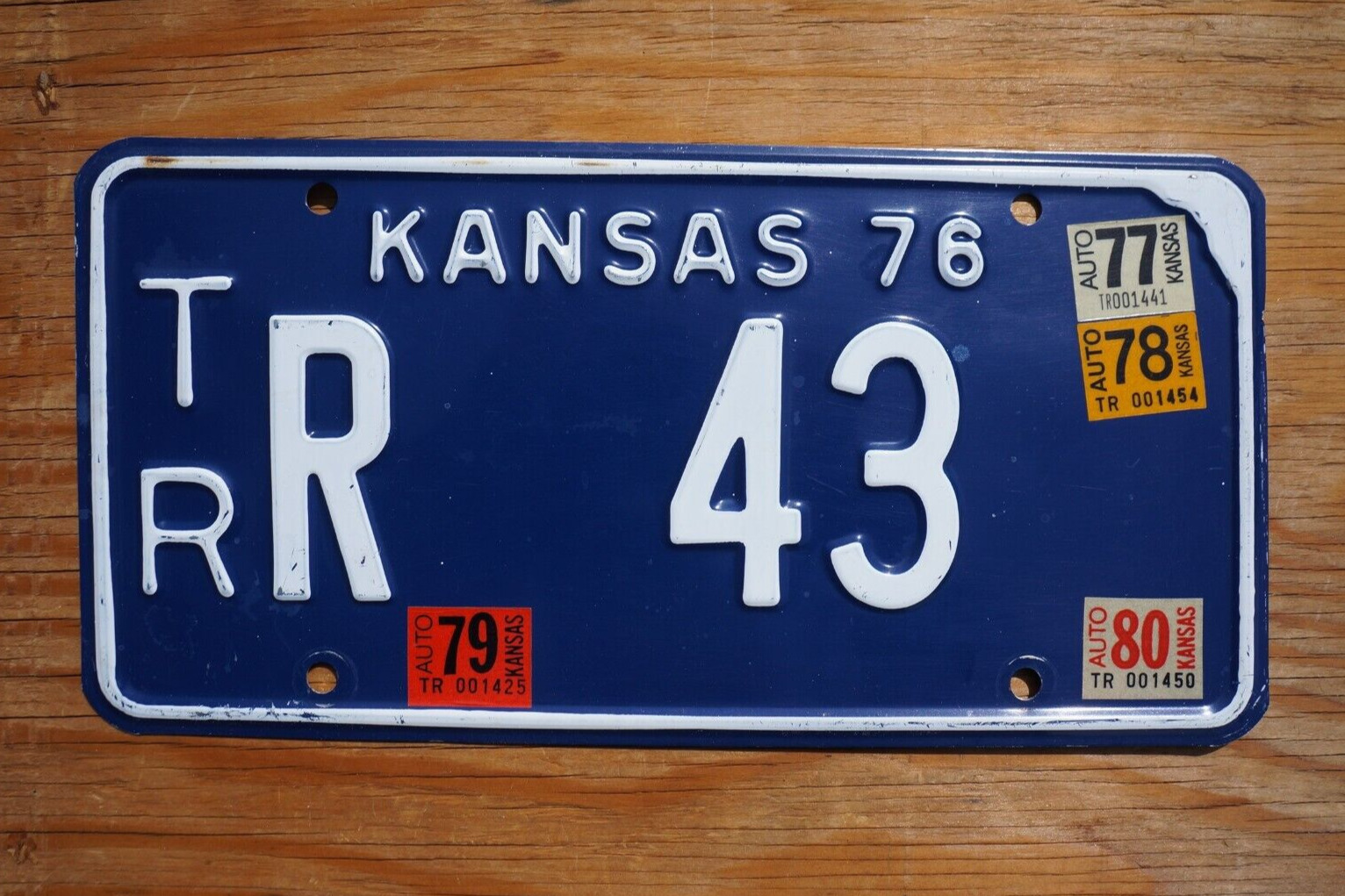 1976 TREGO County (83) KANSAS License Plate # 43