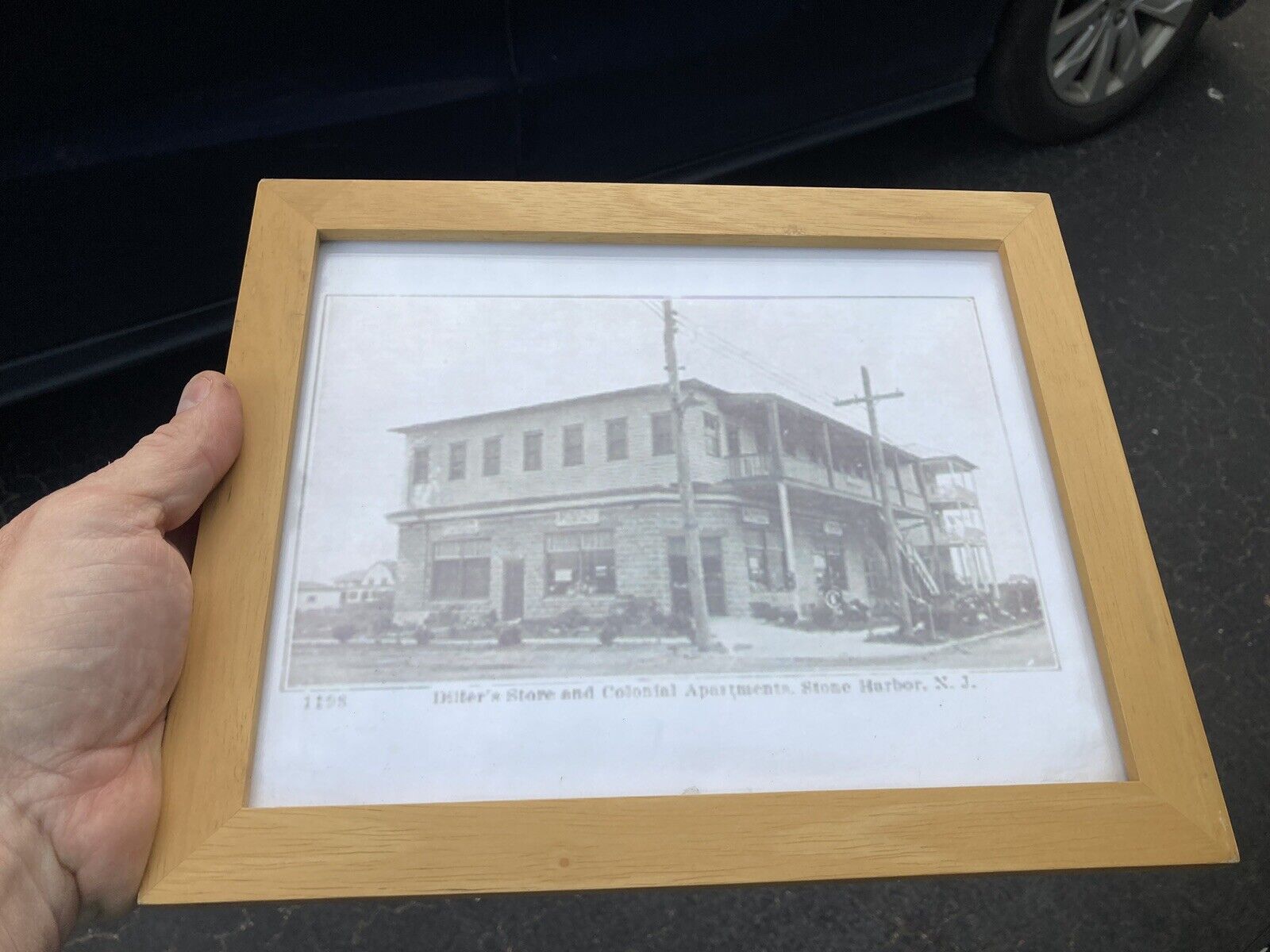 Stone Harbor NJ Old Photo Of Dilter’s Store & Colonial Apts Framed 8x10”