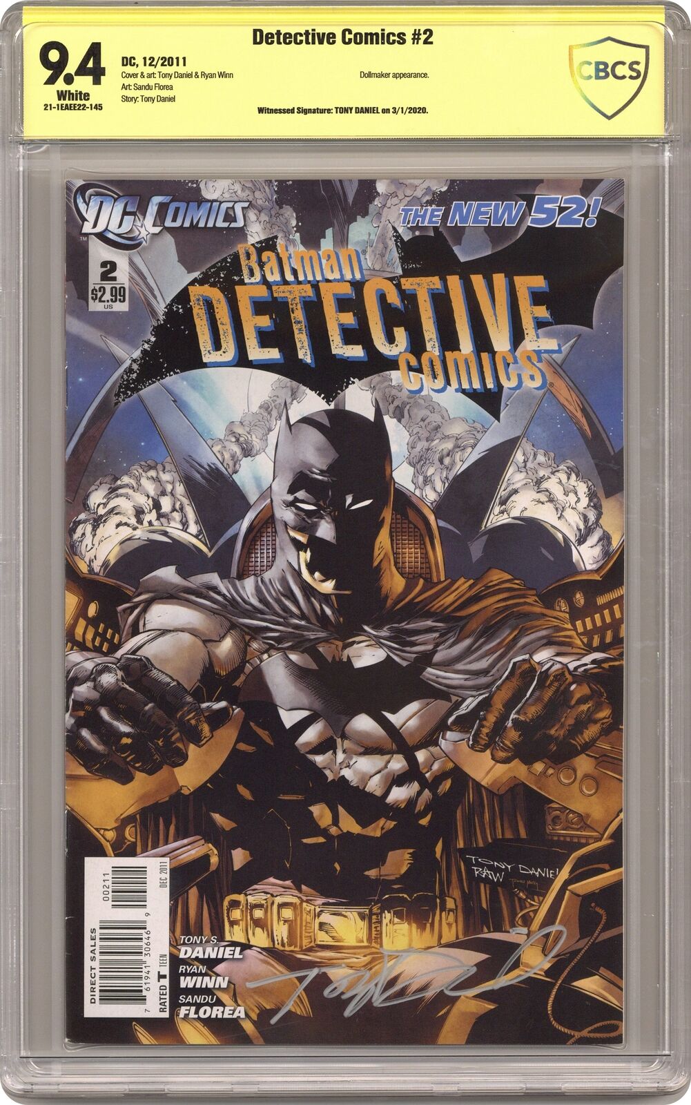 Detective Comics #2 CBCS 9.4 SS Daniel. 2011 21-1EAEE22-145