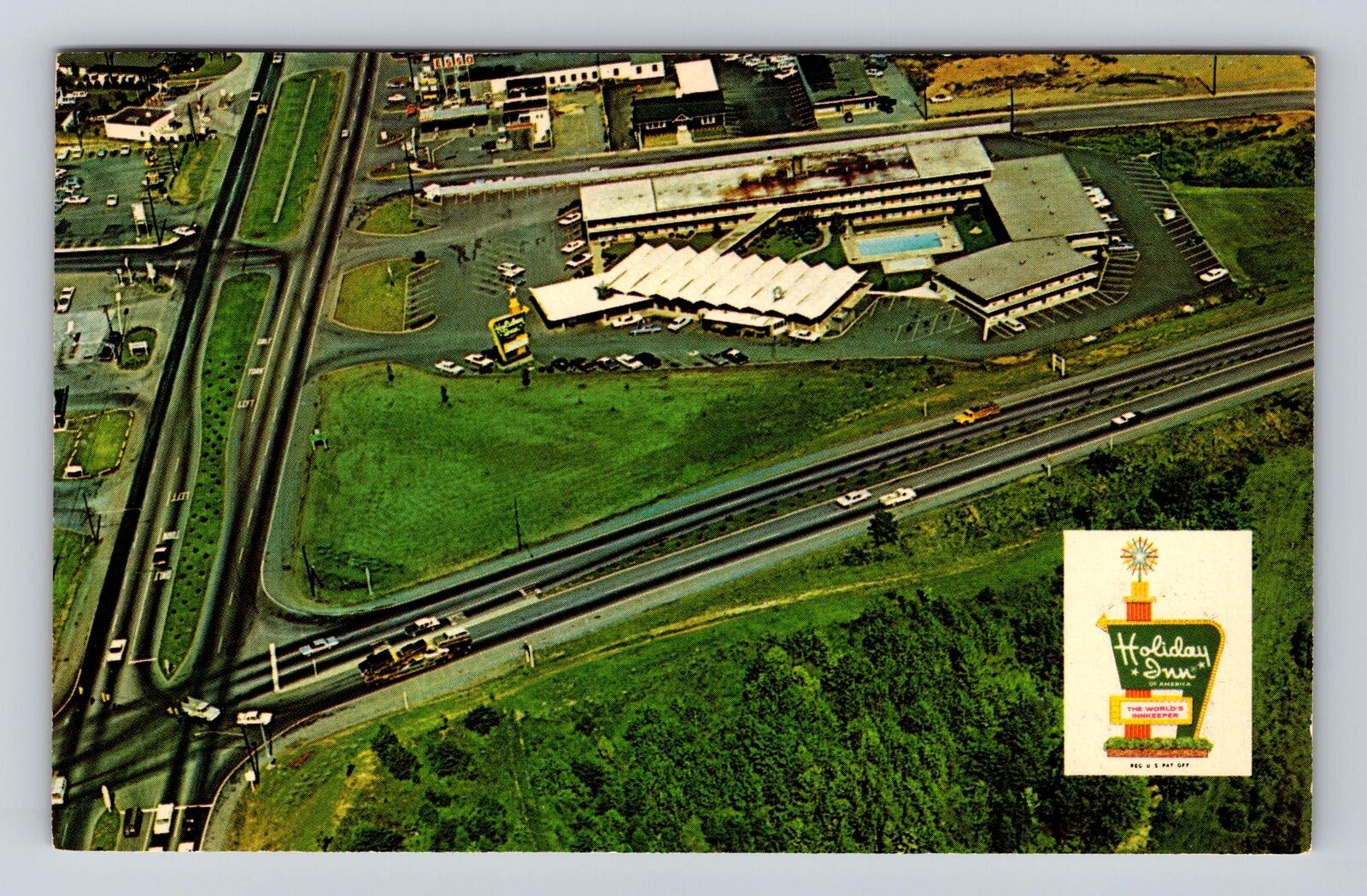 Charlottesville VA-Virginia, Holiday Inn, Advertisement, Vintage c1971 Postcard