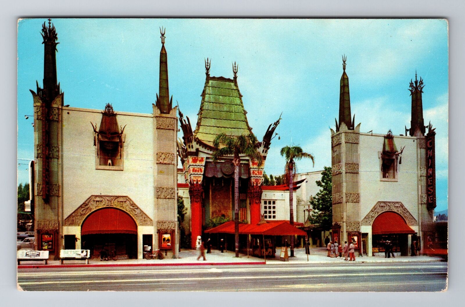 Hollywood CA- California, Grauman's Chinese Theatre, Antique, Vintage Postcard