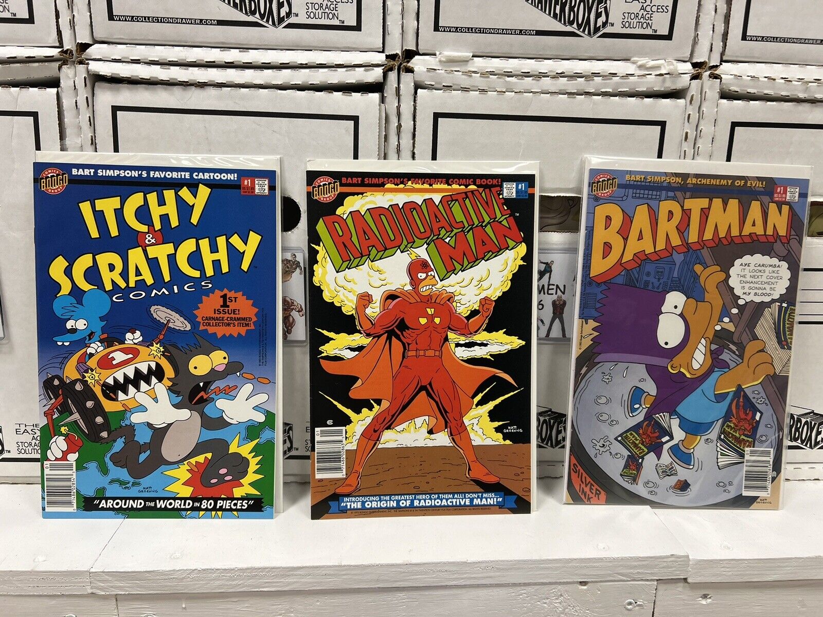 Itchy and Scratchy Radioactive Man Bartman Simpsons #1 first issues Newsstand