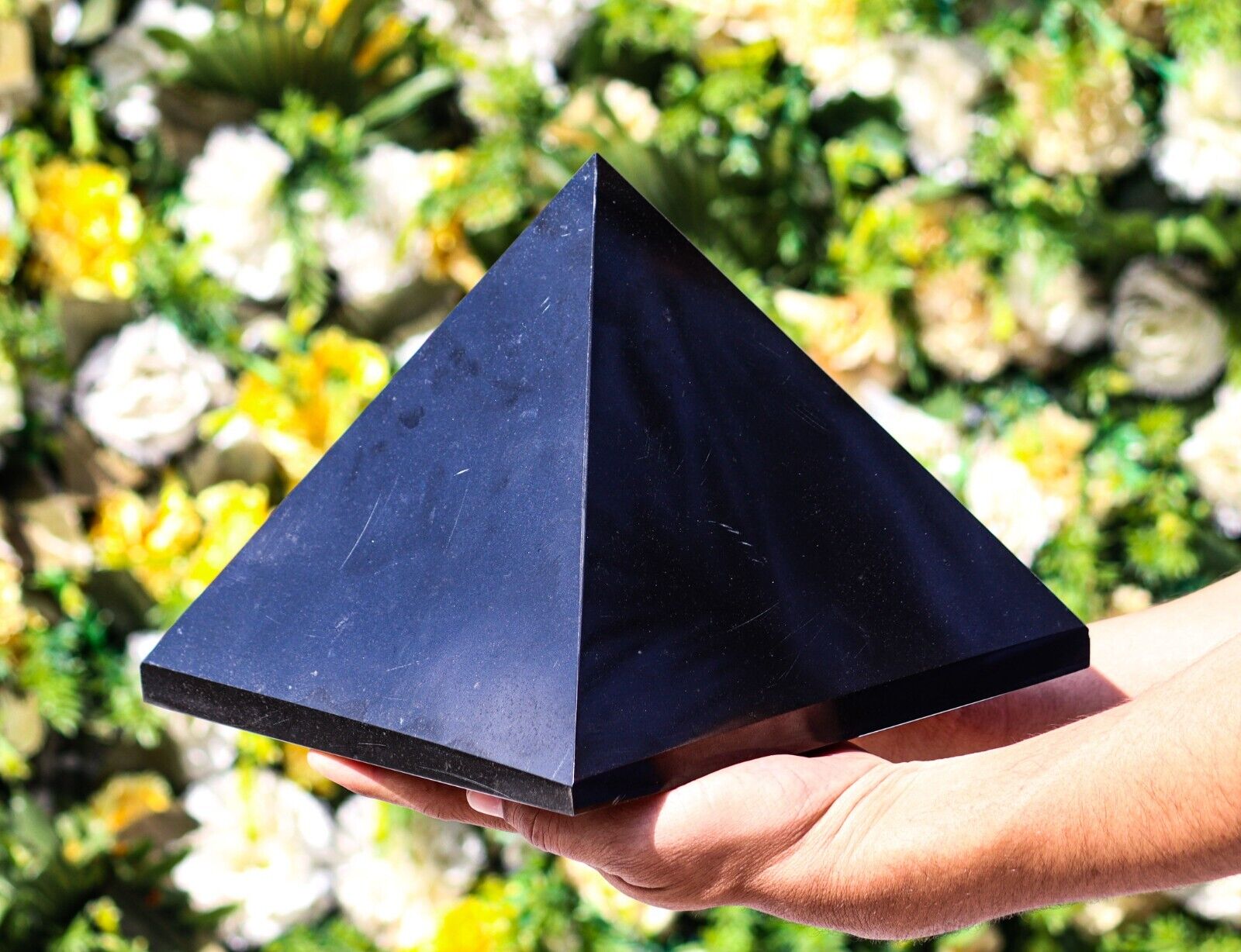 Huge 200MM Black Tourmaline Stone Healing Power  Minerals Egyptian Pyramid