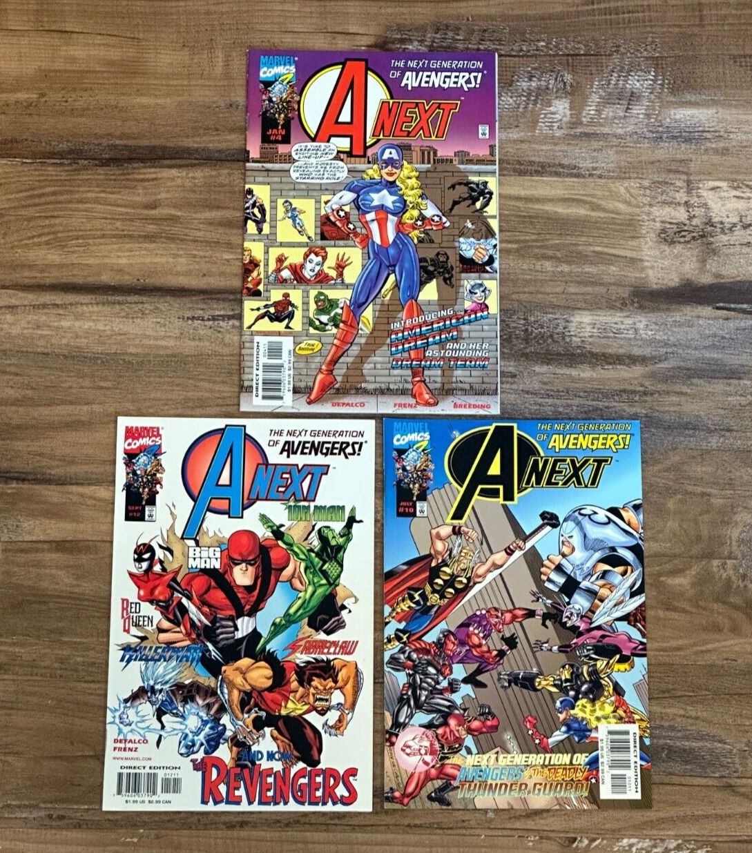 Marvel Comics A-Next The Next Genration of Avengers #4 #10 #12 1999 Comic Lot