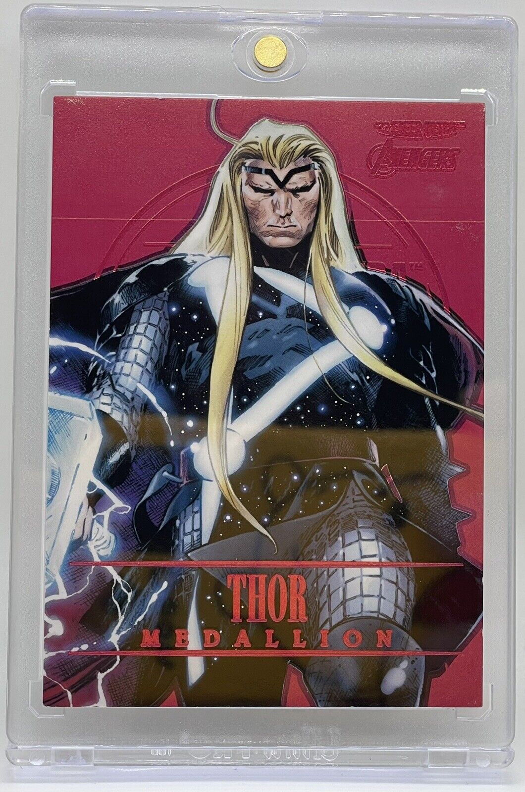 Thor 2022 Marvel Avengers 22 Fleer Ultra #M-44 Ruby Red Medallion /65 SP
