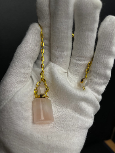 Natural Crystal Quartz Amulet made of Egyptian Natural Quartz with Oil holder