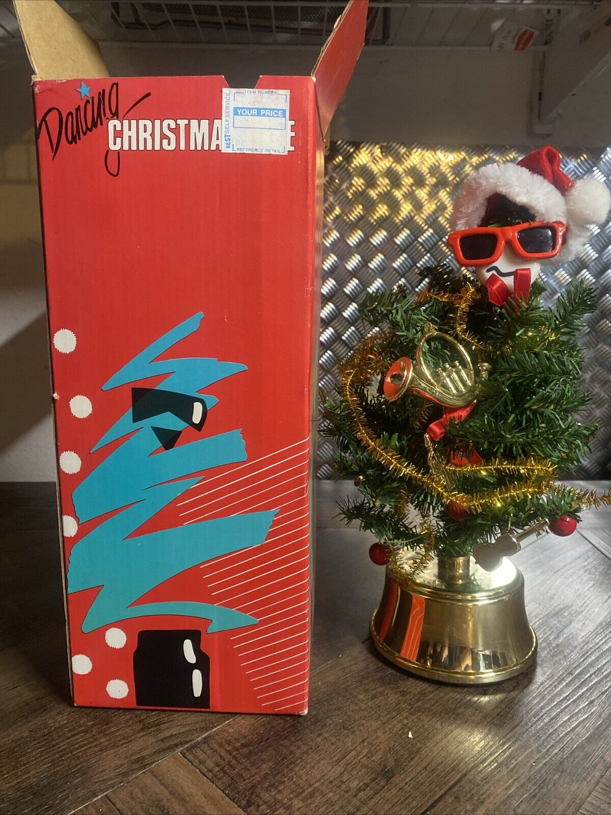VINTAGE 1989 Gemmy 12” Dancing Talking Christmas Tree