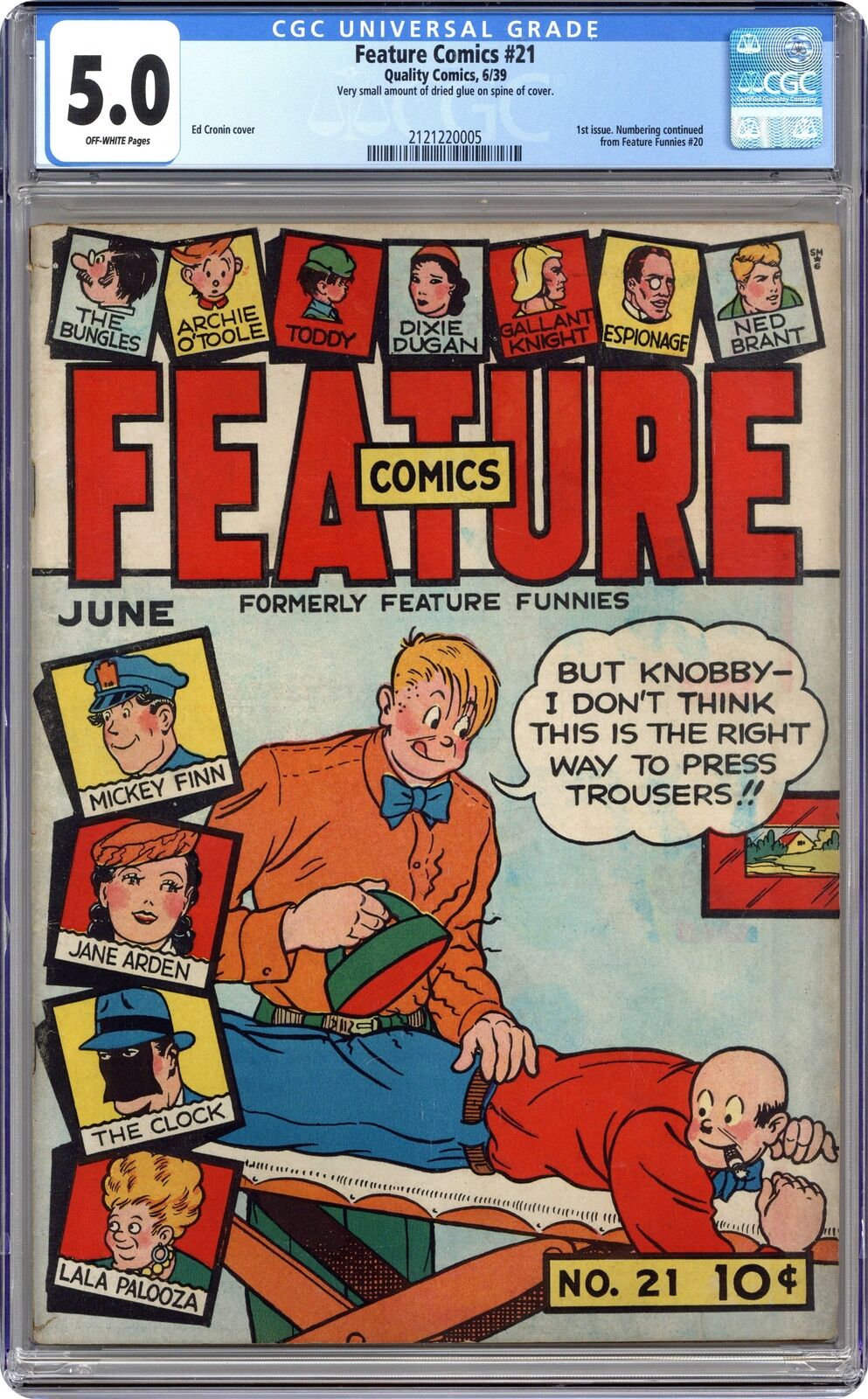 Feature Comics #21 CGC 5.0 1939 2121220005