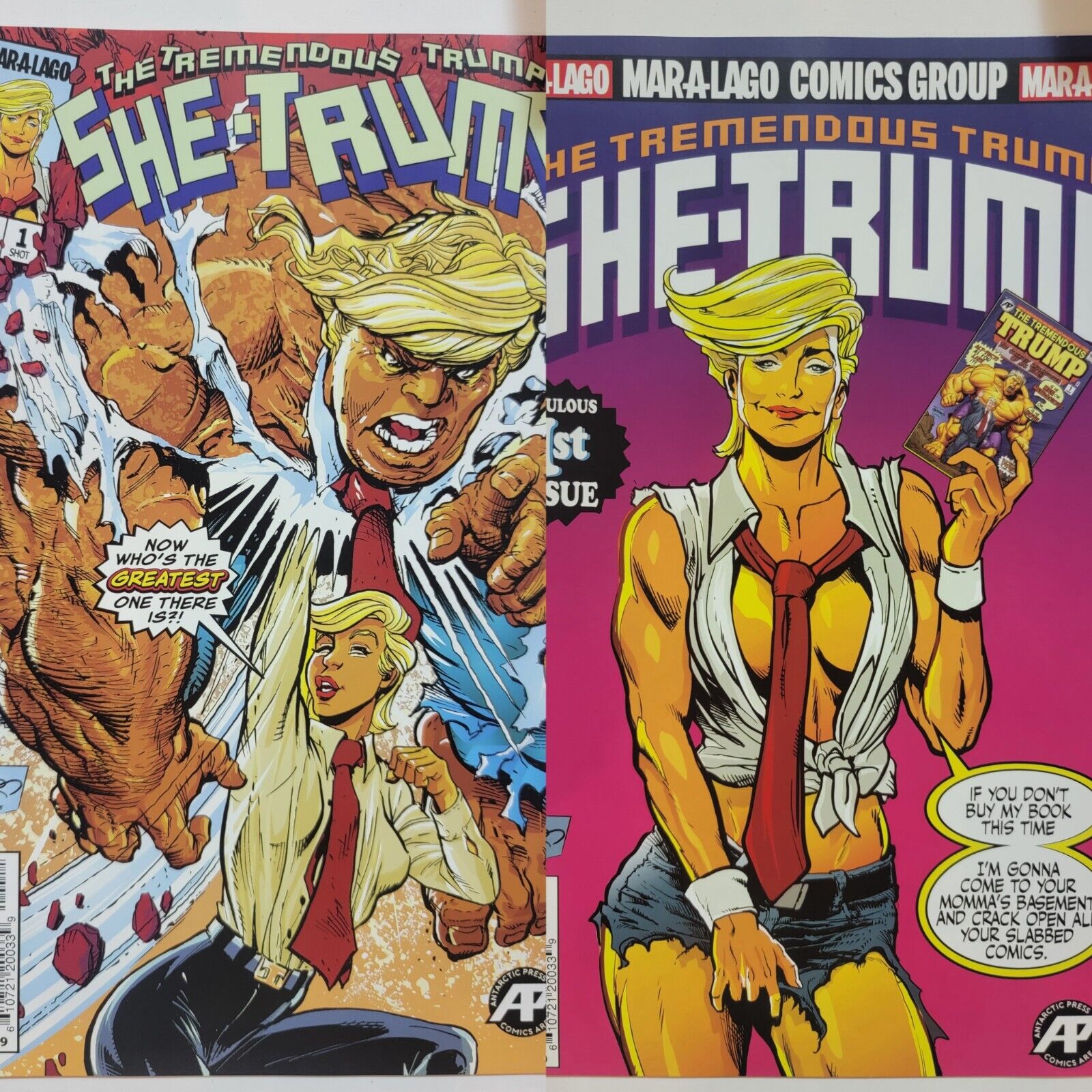 The Tremendous Trump: She-Trump #1 Comic Book 2019 - Antarctic Press Dual Cover