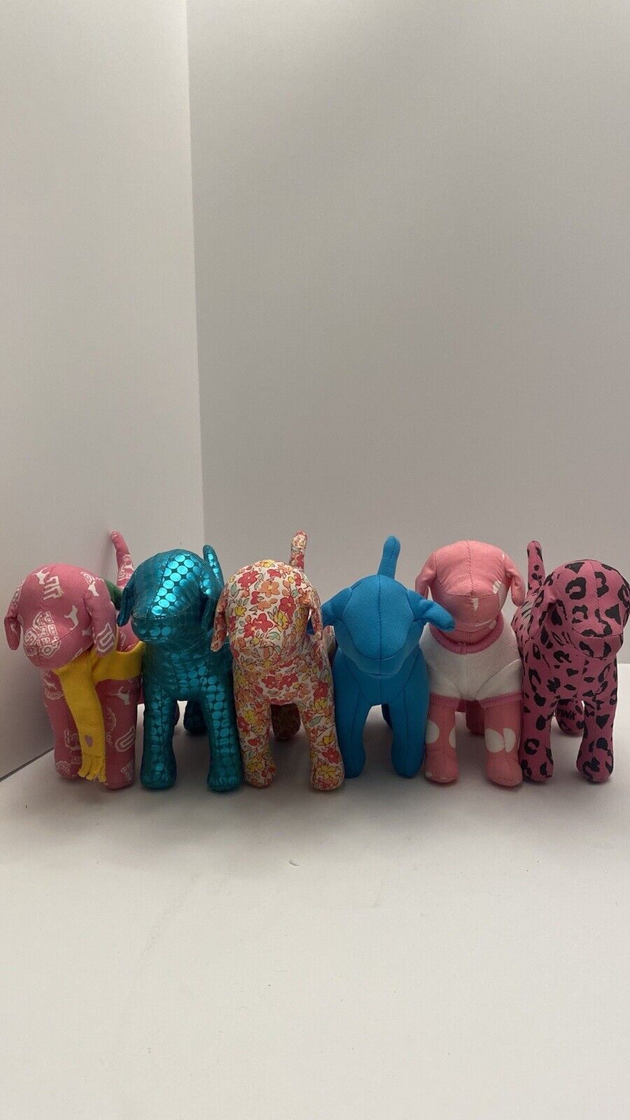 Victoria's Secret PINK Plush Dogs ~Full Set of 6 ~ Collectible~DIFFERENT DESIGNS
