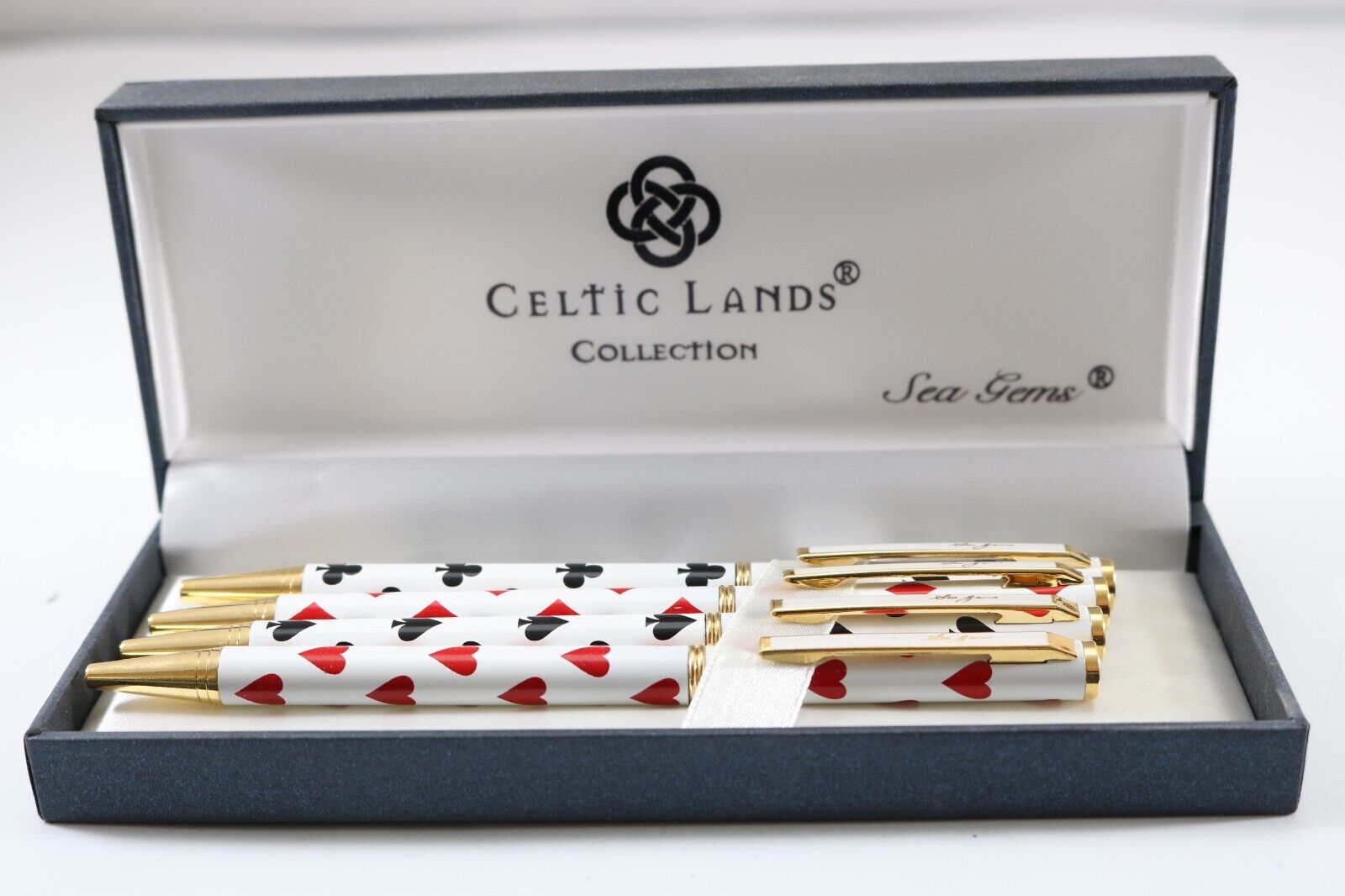 Vintage Celtic Lands Collection by Sea Gems Bridge Ballpoint Pens (Cased)
