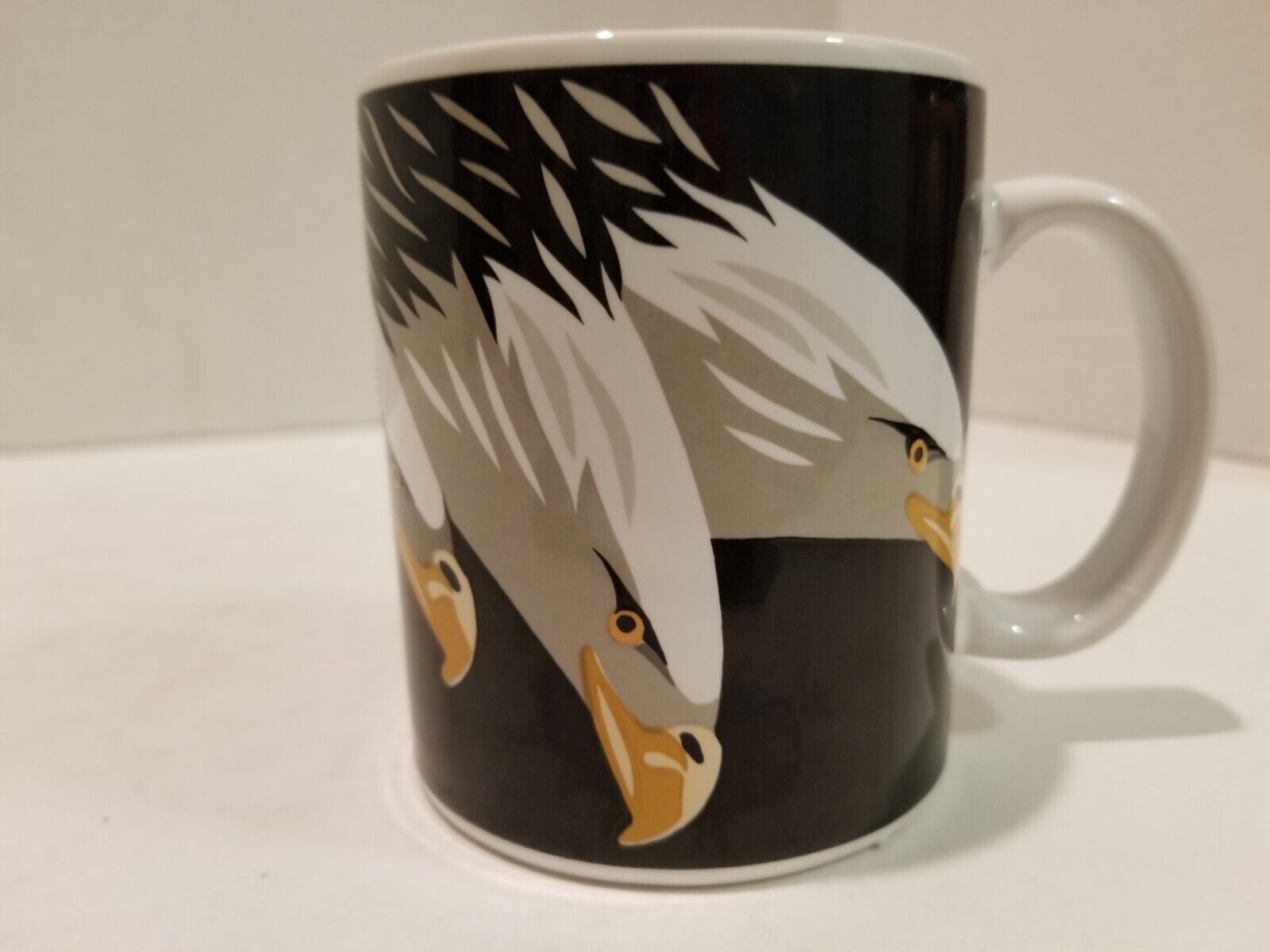 Otagiri Eagles Mug Tom Taylor Black Mug With 5 Eagle Heads Previously Owned...