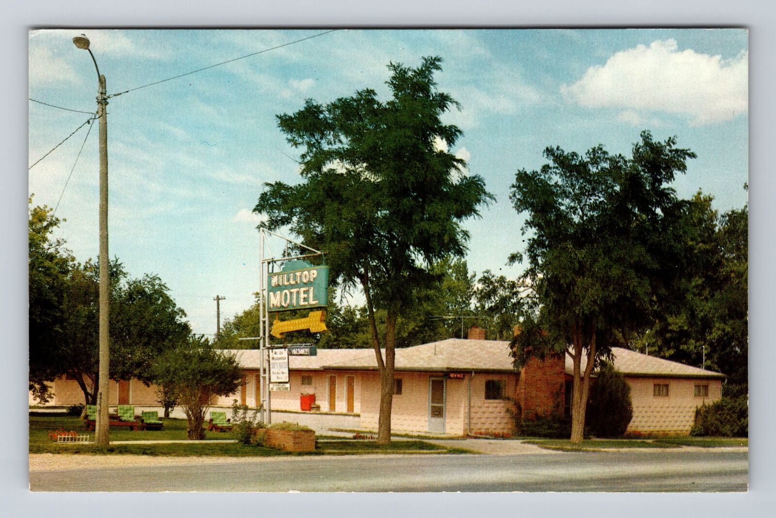 Spearfish SD-South Dakota, Hilltop Motel, Advertising, Antique Vintage Postcard