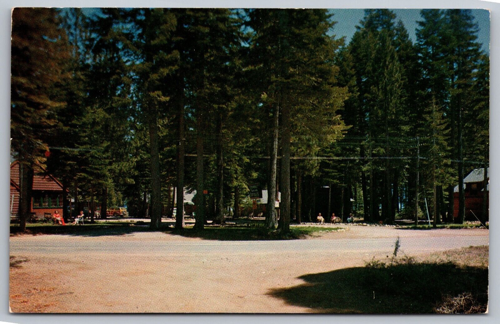 Pomin's Tahoe Park Cottages Lake Tahoe California Vintage Postcard c1959