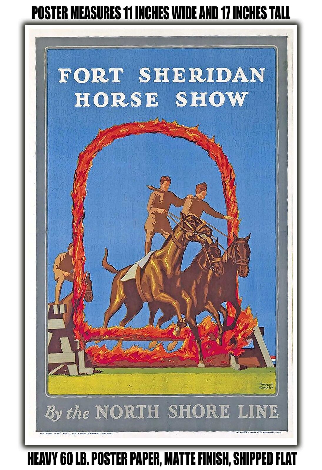 11x17 POSTER - 1926 Fort Sheridan Horse Show by the North Shore Line