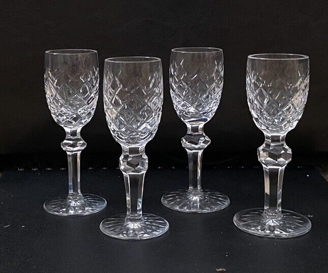 Set of FOUR Waterford Crystal Powerscourt Cordial Glasses