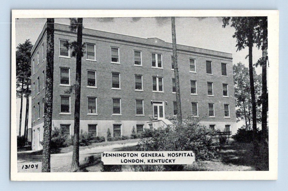 1940'S. LONDON, KY. PENNINGTON GENERAL HOSPITAL. POSTCARD 1A37