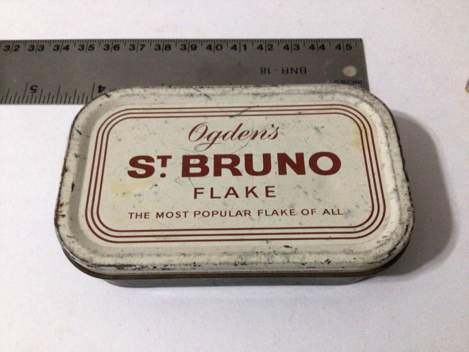 Ogden\'s St. Bruno Flake  2 Oz. Tobacco Tin,  2 1/4\