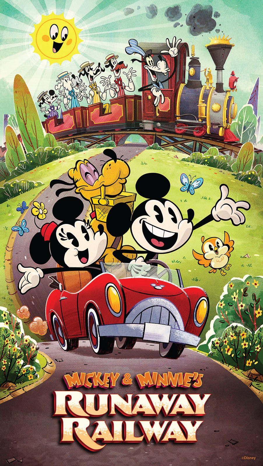 Mickey Mouse Minnie Goofy Runaway Railway Disneyland Walt Disney World Poster