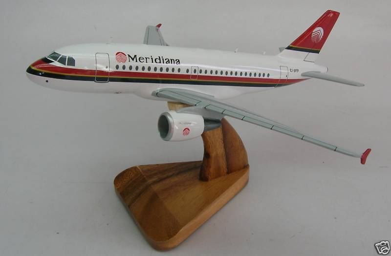 A-319 Meridiana Airbus A319 Airplane Wood Model 