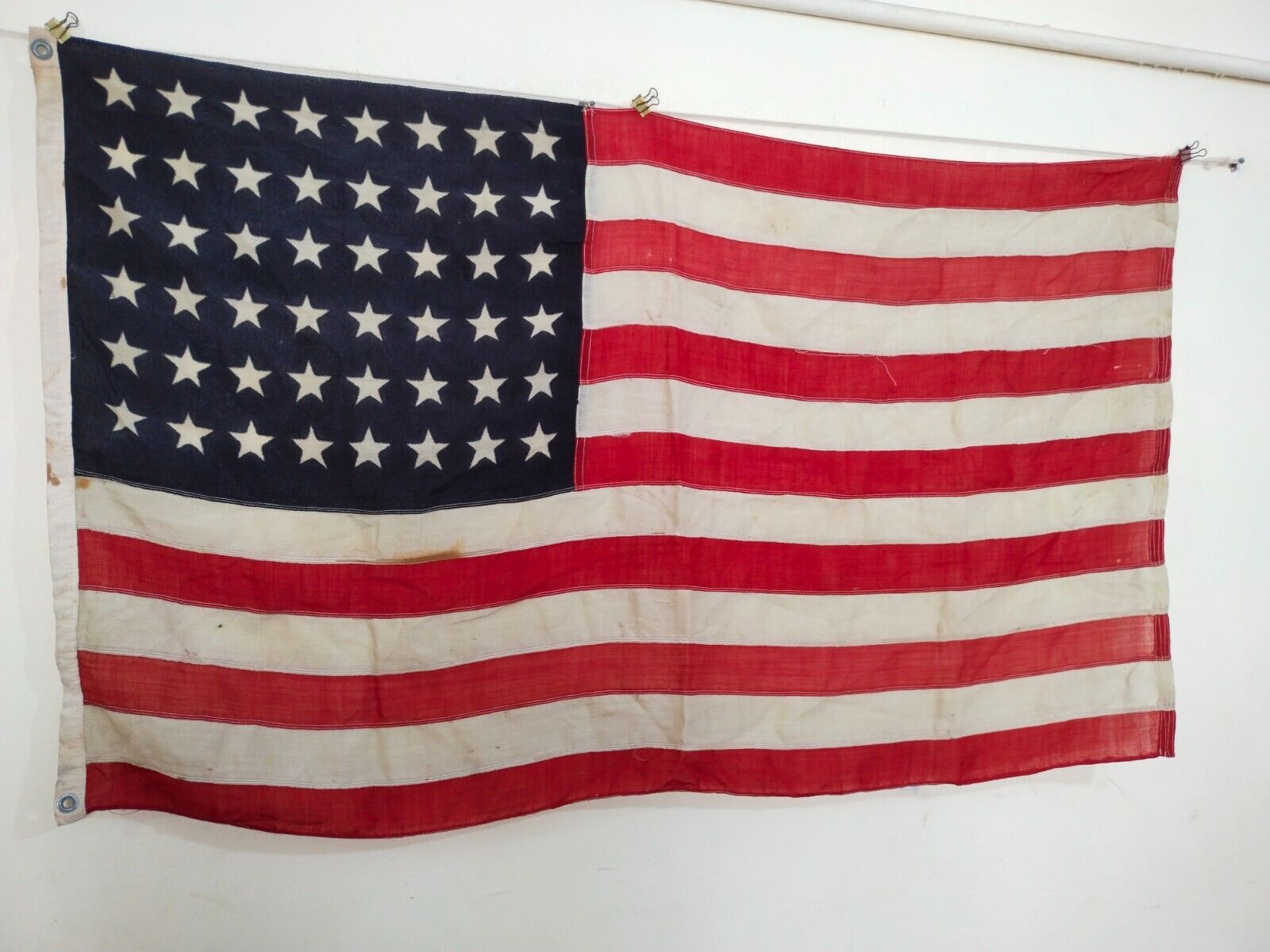 vintage gorgeous American USA flag united states' 48 stars flag item952