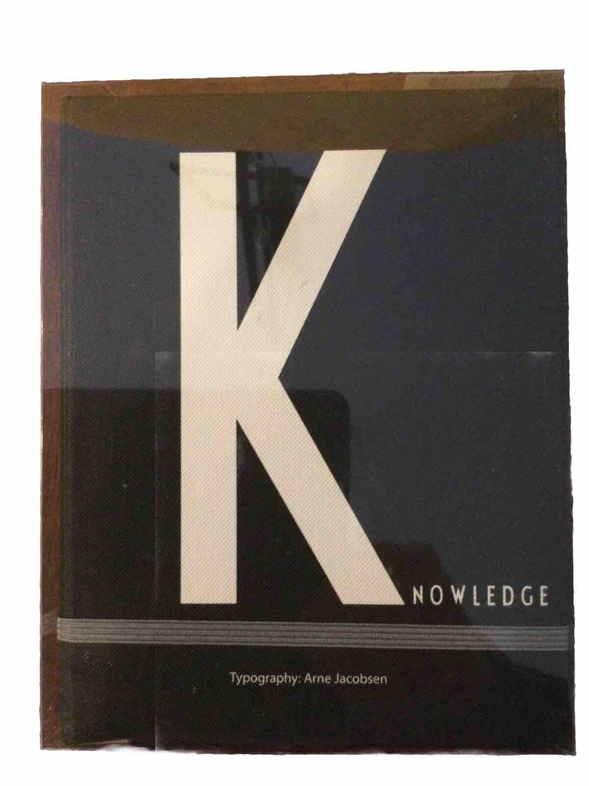 Knowledge Book - Design Letters + Arne Jacobsen Old School Blank Notebook NEW