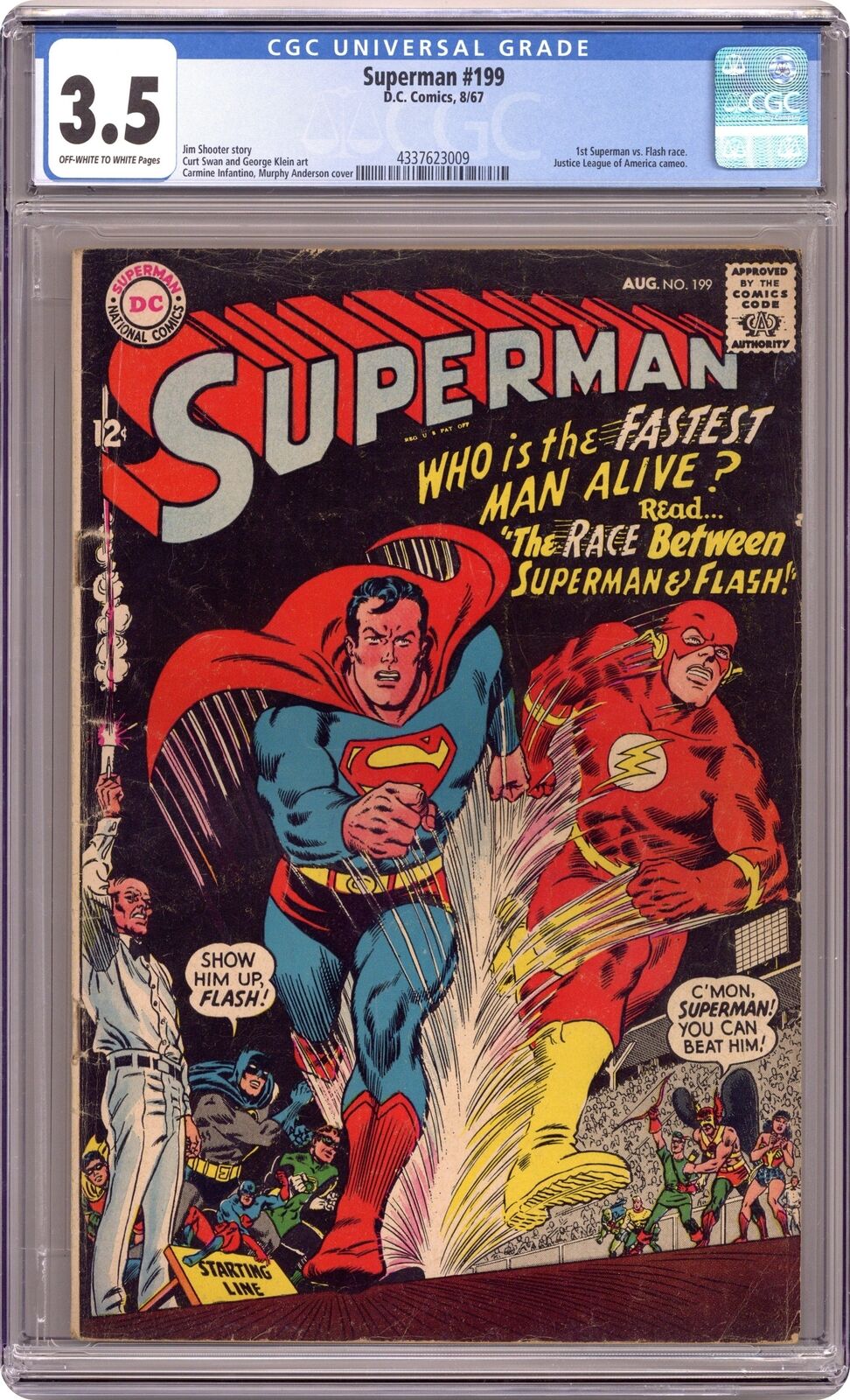 Superman #199 CGC 3.5 1967 4337623009 1st Superman vs Flash race