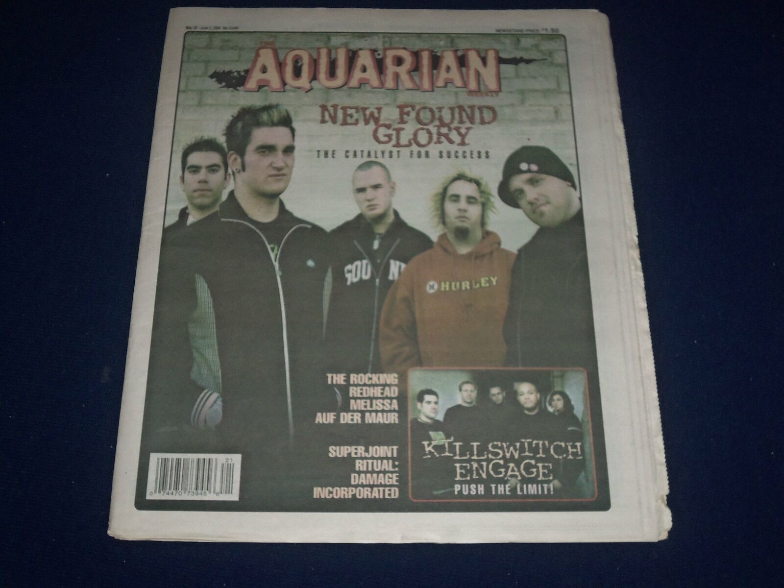 2004 MAY 26-JUNE 2 AQUARIAN WEEKLY NEWSPAPER - NEW FOUND GLORY COVER - J 1093