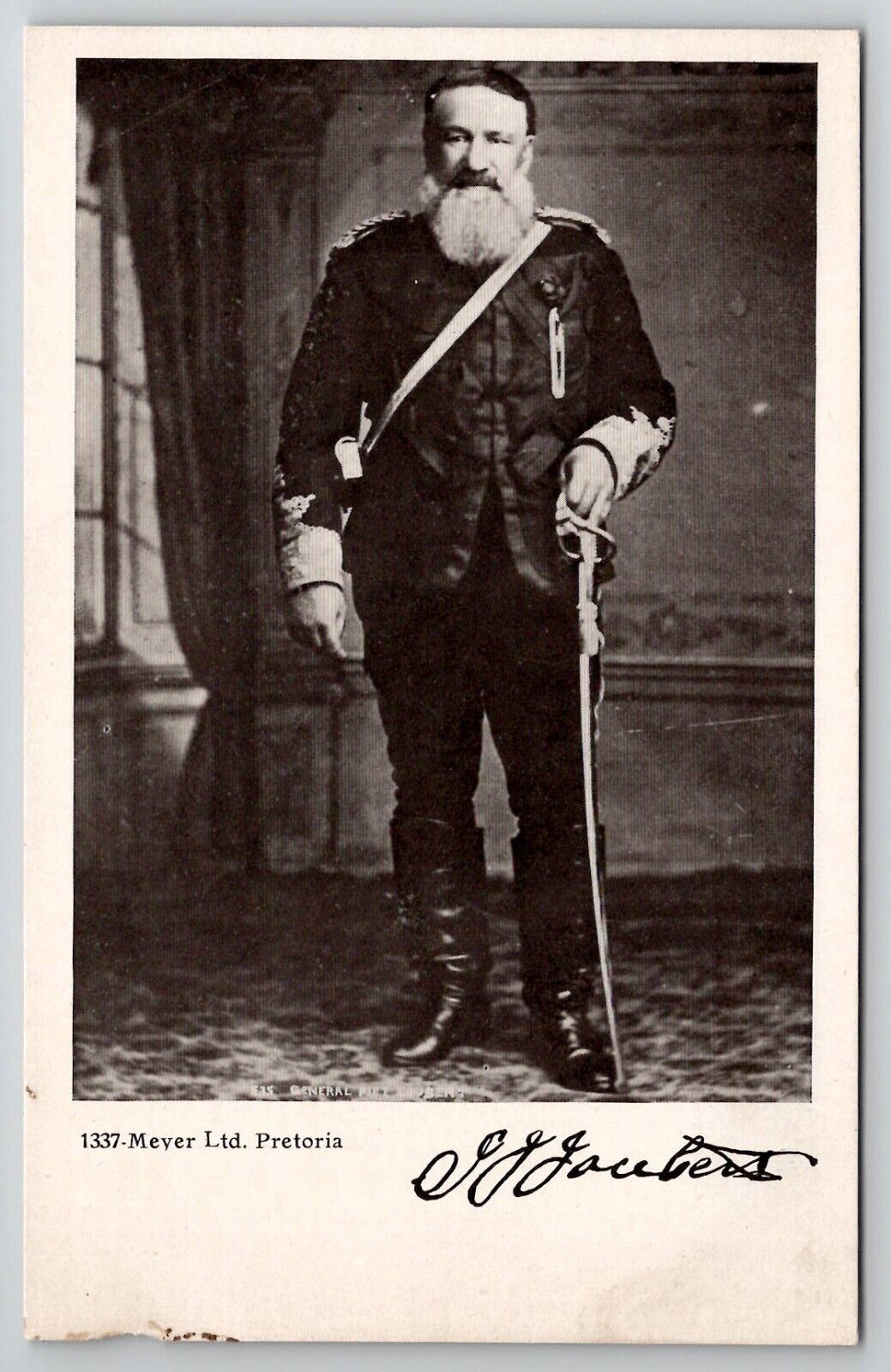 Boer War General Poet Joubert South Africa Postcard I23