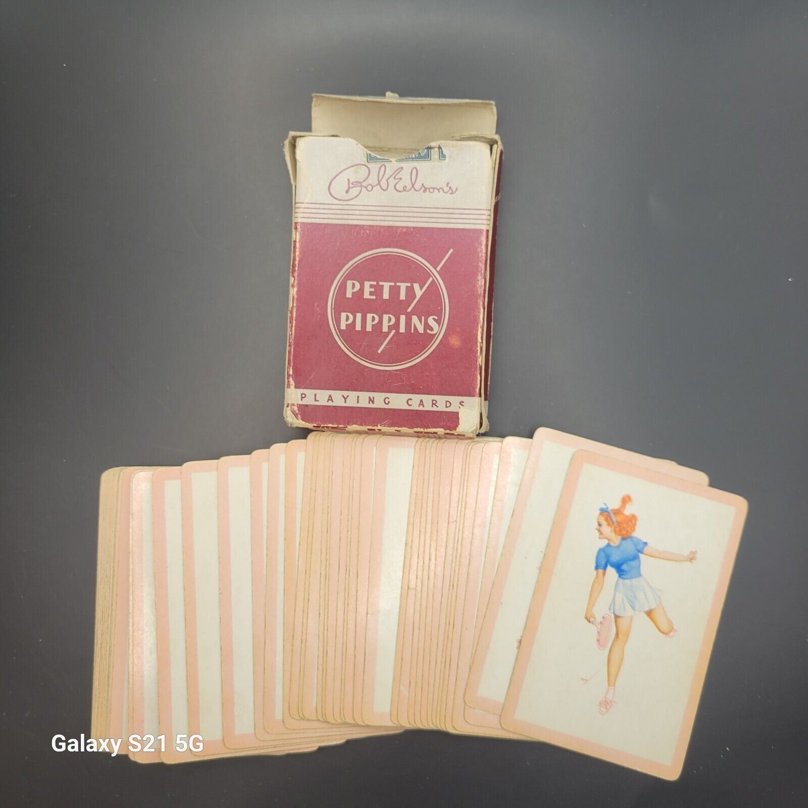 Bob Elson\'s 1940\'s Petty Pippins Vintage Playing Cards Deck Rare Collectable 