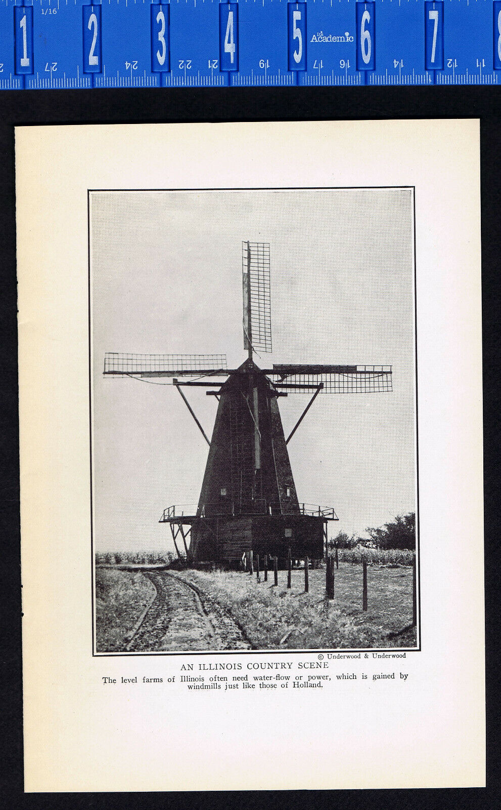 Illinois Farm Windmill, Wind Power -1925 Page of History