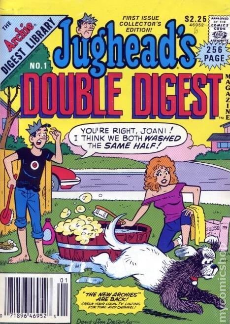 Jughead's Double Digest #1 VG/FN 5.0 1989 Stock Image Low Grade
