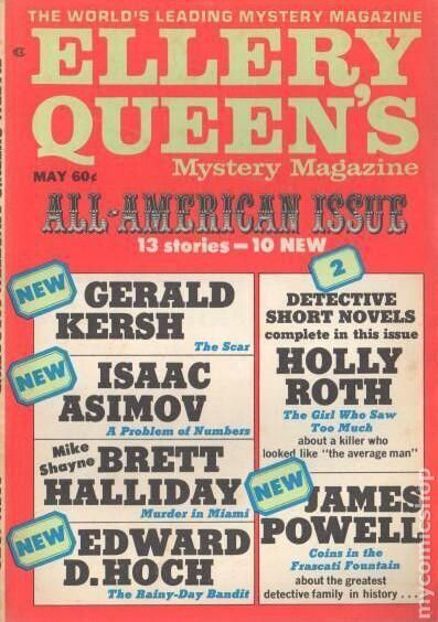 Ellery Queen's Mystery Magazine Vol. 55 #5 FN+ 6.5 1970 Stock Image