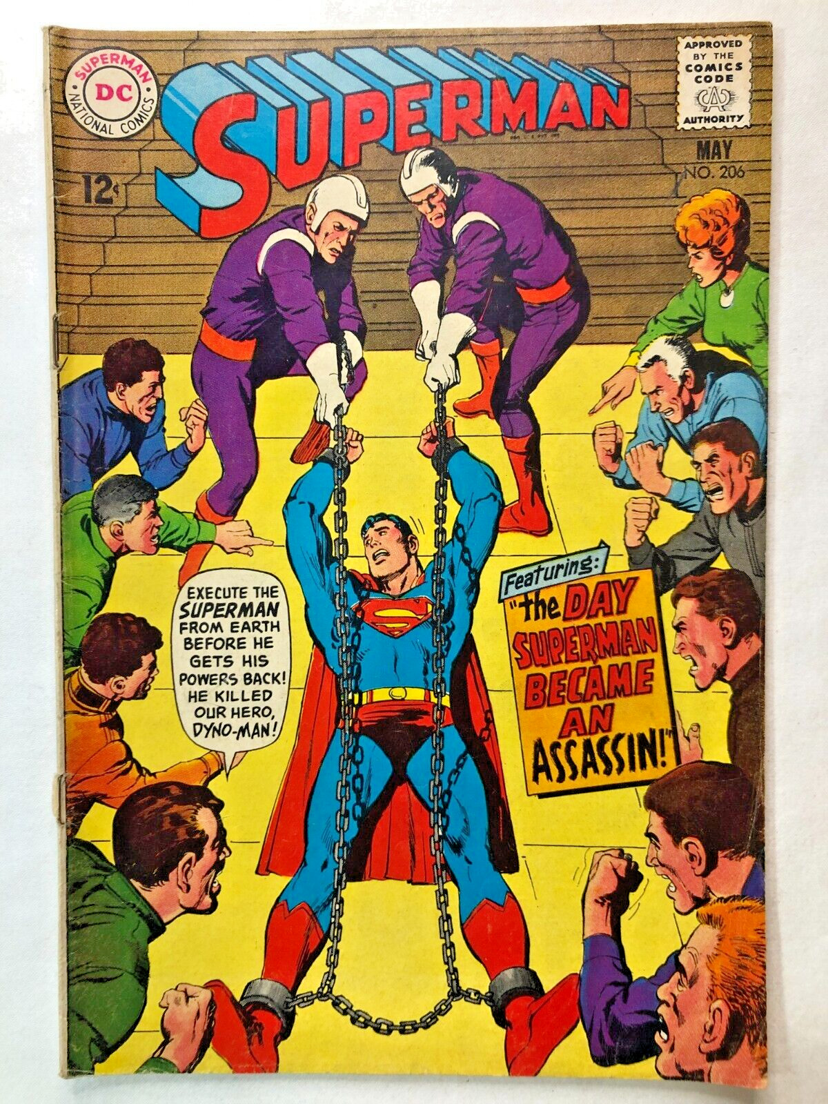 Superman #206 May 1968 Vintage Silver Age DC Comics Collectible Very Nice