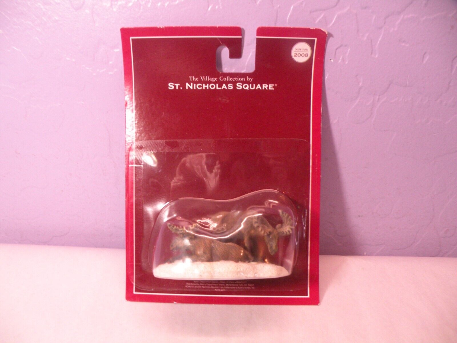 St. Nicholas Square Village Collection Figurine Moose New Sealed Package