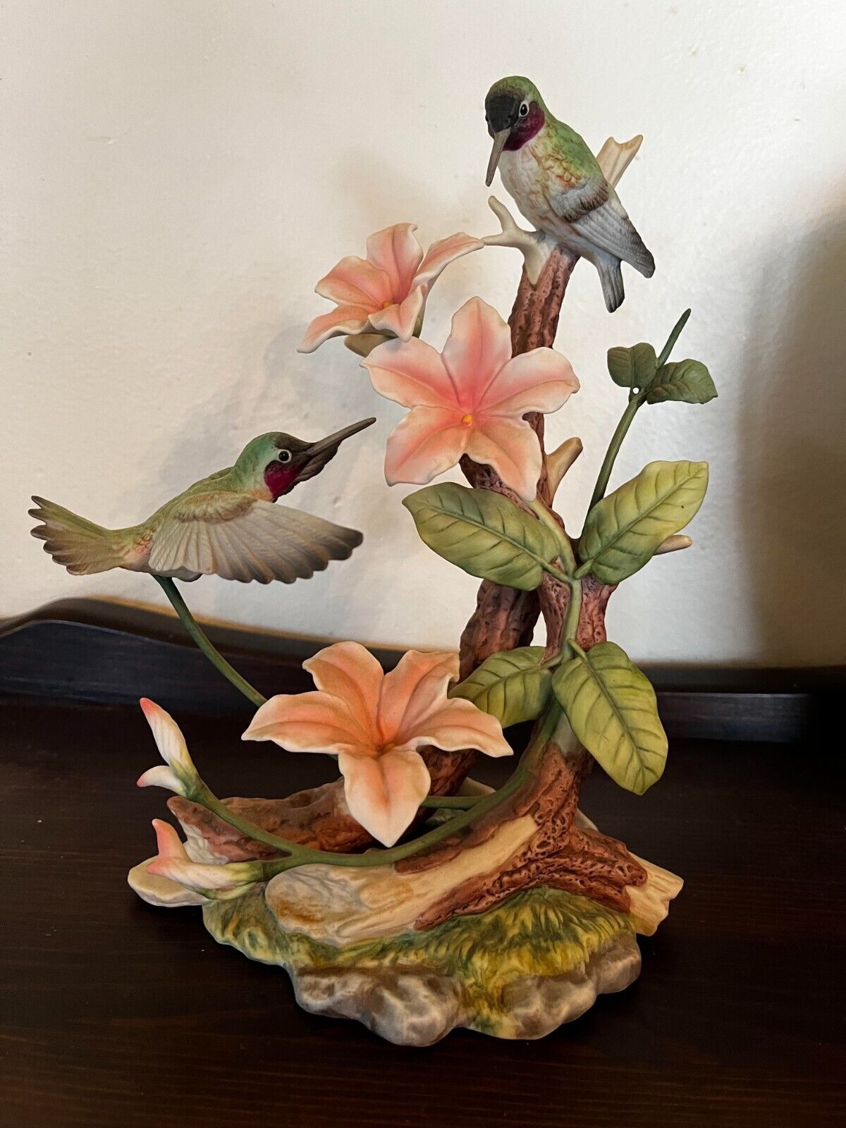 HOMCO Home Interiors Masterpiece Hummingbird Fantasy Porcelain Bird Figurine