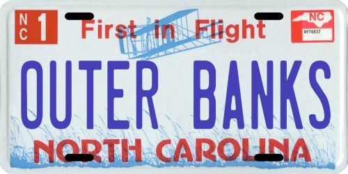 The Outer Banks North Carolina Aluminum NC License Plate 