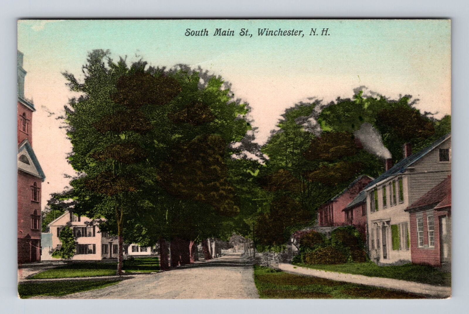 Winchester NH-New Hampshire, South Main Street, Antique, Vintage Postcard