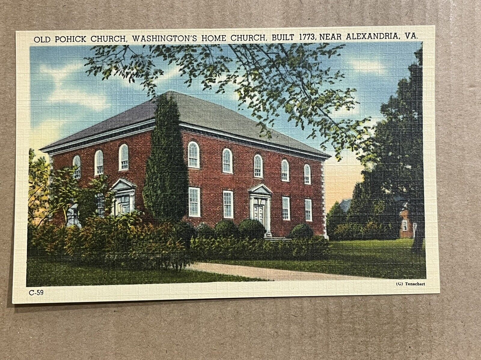 Postcard Lorton VA Virginia Pohick Episcopal Church George Washington Vintage PC